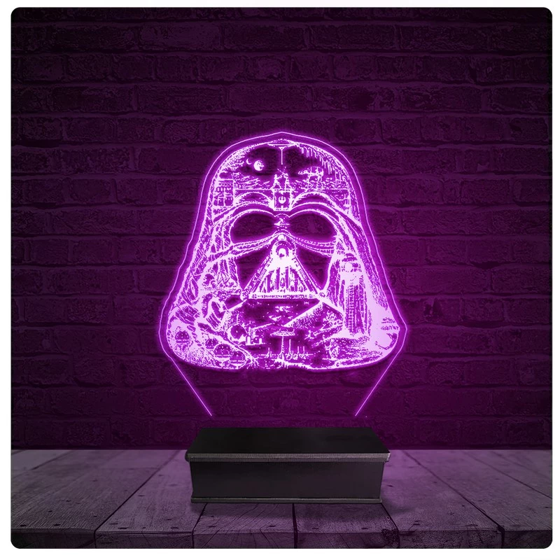 Luminária e Abajur Acrílico Led - Darth Vader Star wars 01