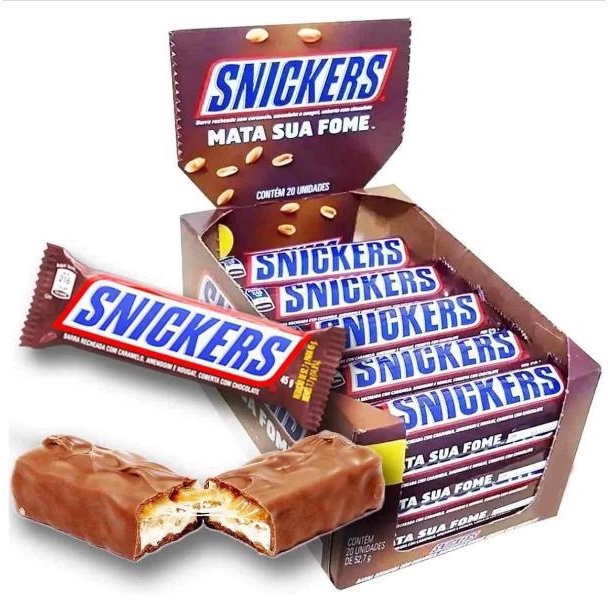 Chocolate Snickers 20un De 45g | Shopee Brasil