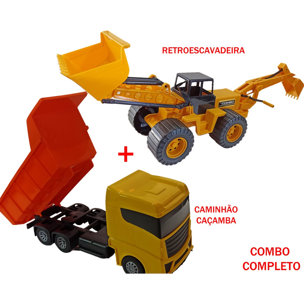 Caminhão De Brinquedo Infantil Basculante Caçamba Grande