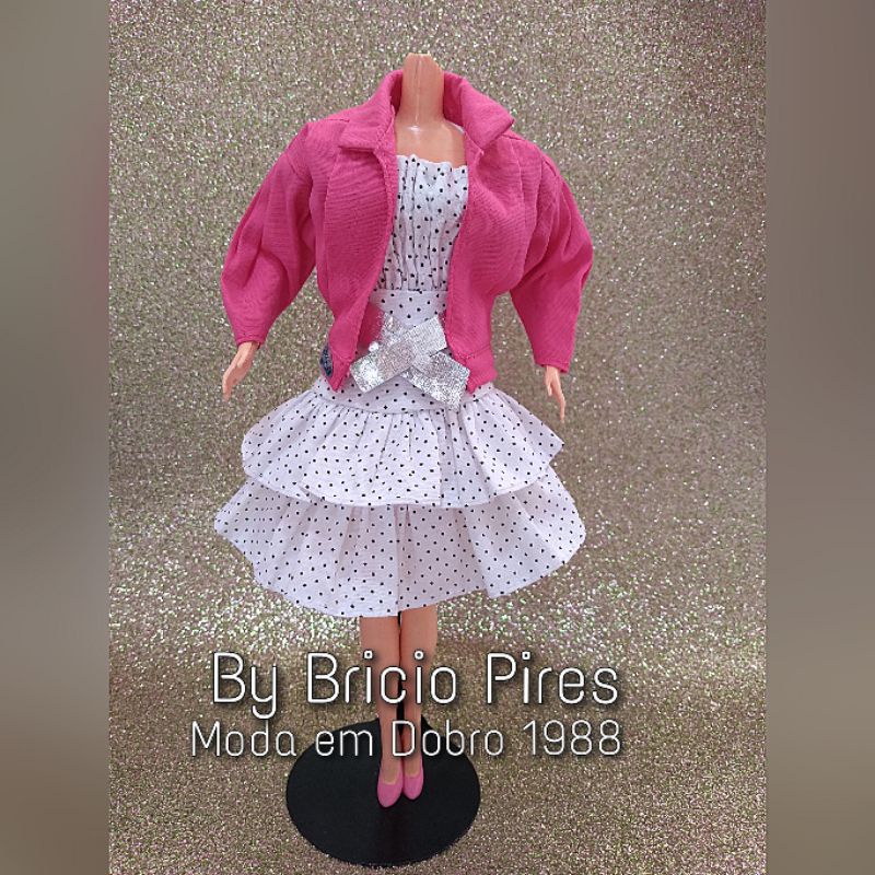 Roupa Original Barbie Boutique Estrela - 1989 - Anos 80 - R$ 59,90