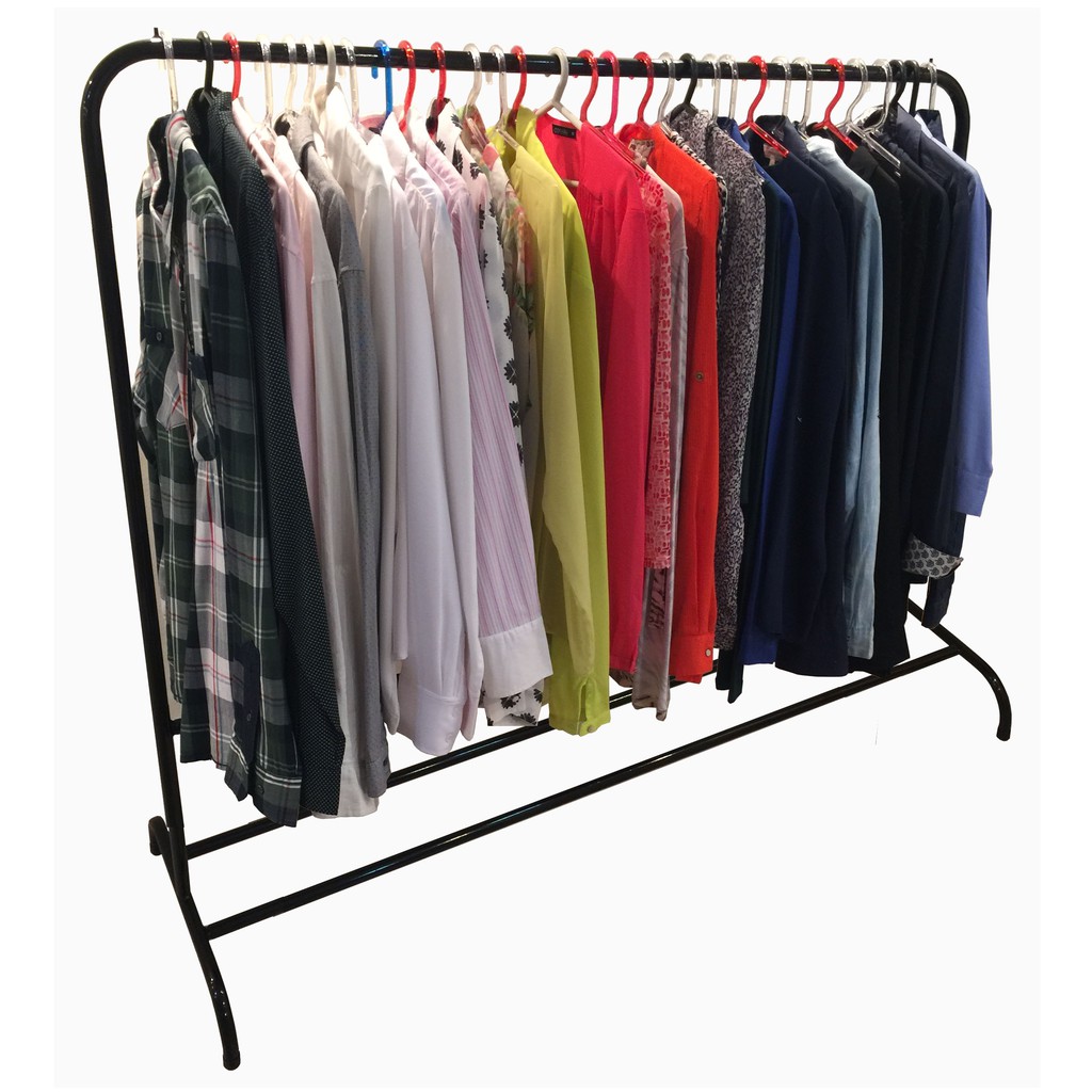 Arara para Roupas com Sapateira - 100% Aço - Suporta 90 Cabides - 135cm Altura