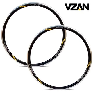 Kit 2 Rodas Folhas 700C/32 Furos Speed Road Válvula Presta Fina Freio V-Brake Vzan Spin