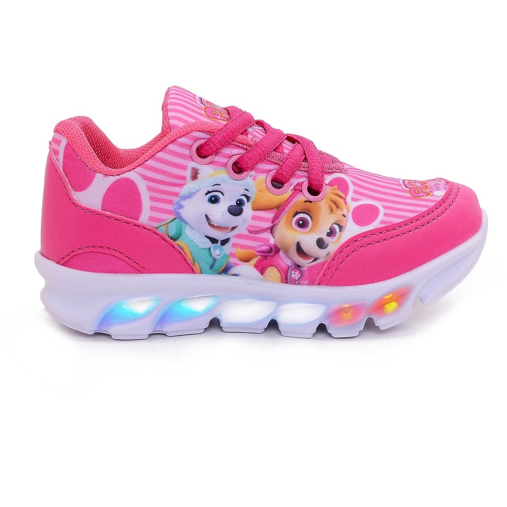 Tênis Infantil Escolar Feminino Menina Desenho Personagem De Led