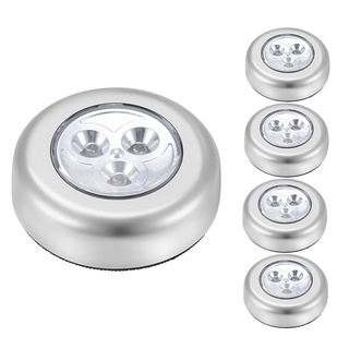 Kit 10 Mini Abajur Luminária Armário Redondo Led 3 Pilhas
