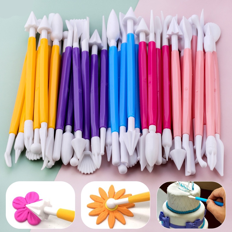 8Pcs/Lot Cortador De Bolo Fondant De Pastelaria 16 Padrões F