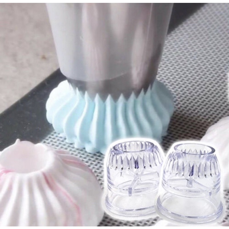 Kit 2 Bicos de Confeitar Aneis de Flores Suspiro Glacê Real 