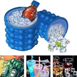 Mini Balde Forma De Gelo Em Silicone Ice Magic