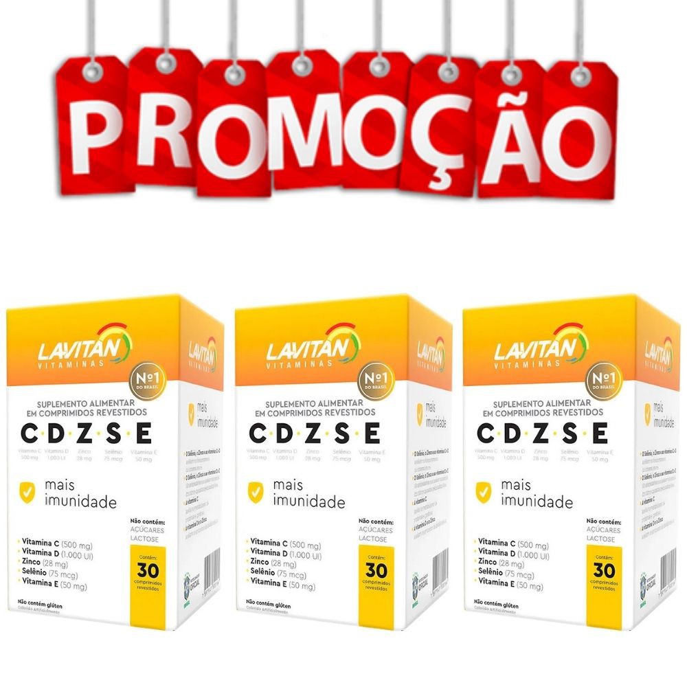 Kit 3x Lavitan Mais Imunidade Rico Em Vitaminas C 500mg D 1000ui Z 28mg ...