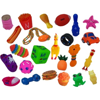 Kit 3 Mordedores Brinquedo Pet Cachorros C/ Apito E Frango P