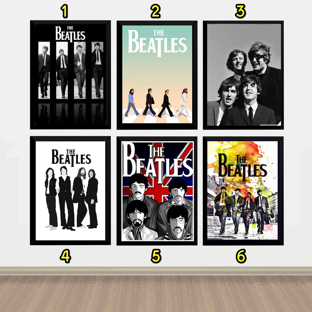 Quadro decorativo the beatles banda de rock