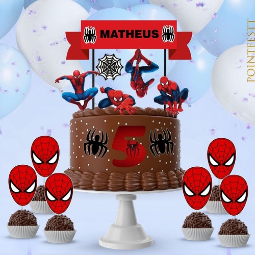 Topo de bolo de aniversário personalizado para homens, decoração