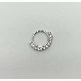 Piercing Argola Em Rodio C Strass Septo Cartilagem Nariz Shopee Brasil