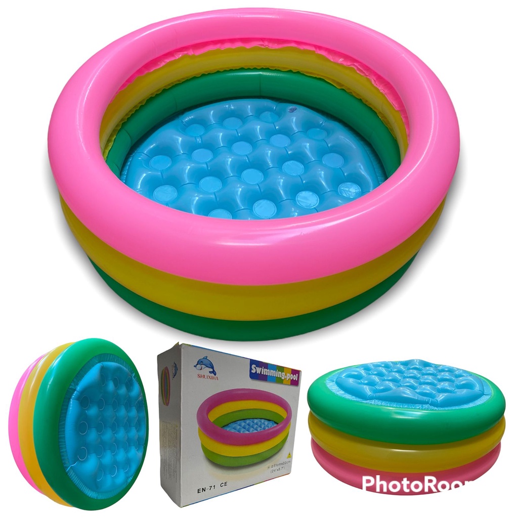 Piscina De Plástico Infantil Pequena Inflável Para Criança | Shopee Brasil