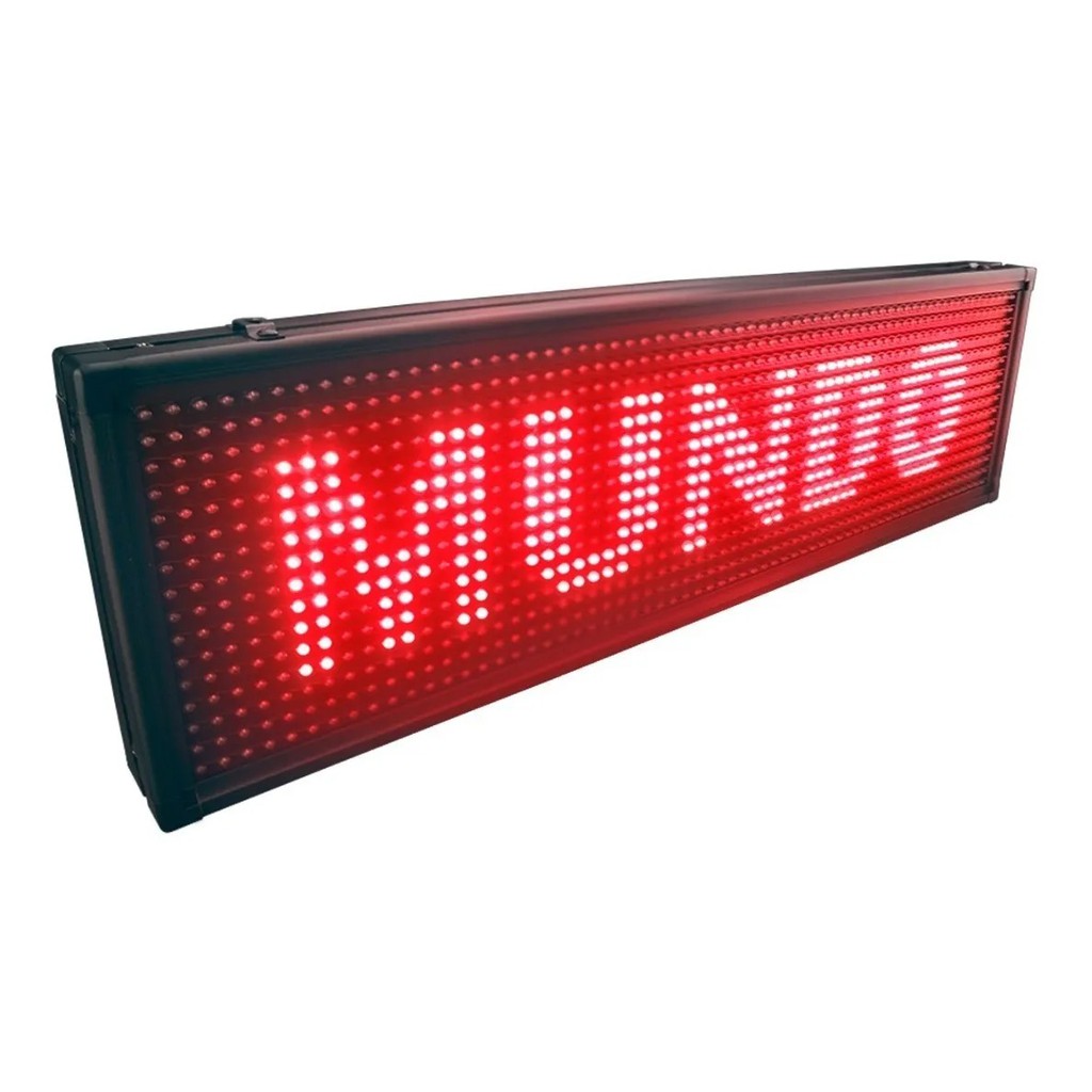 Painel de LED Letreiro Luminoso Digital 68cm x 20cm Uso Interno ...