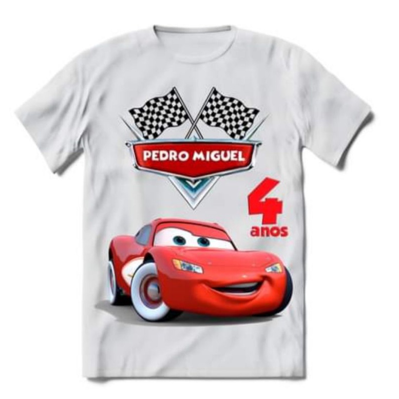 Camiseta infantil Personalizada Carros