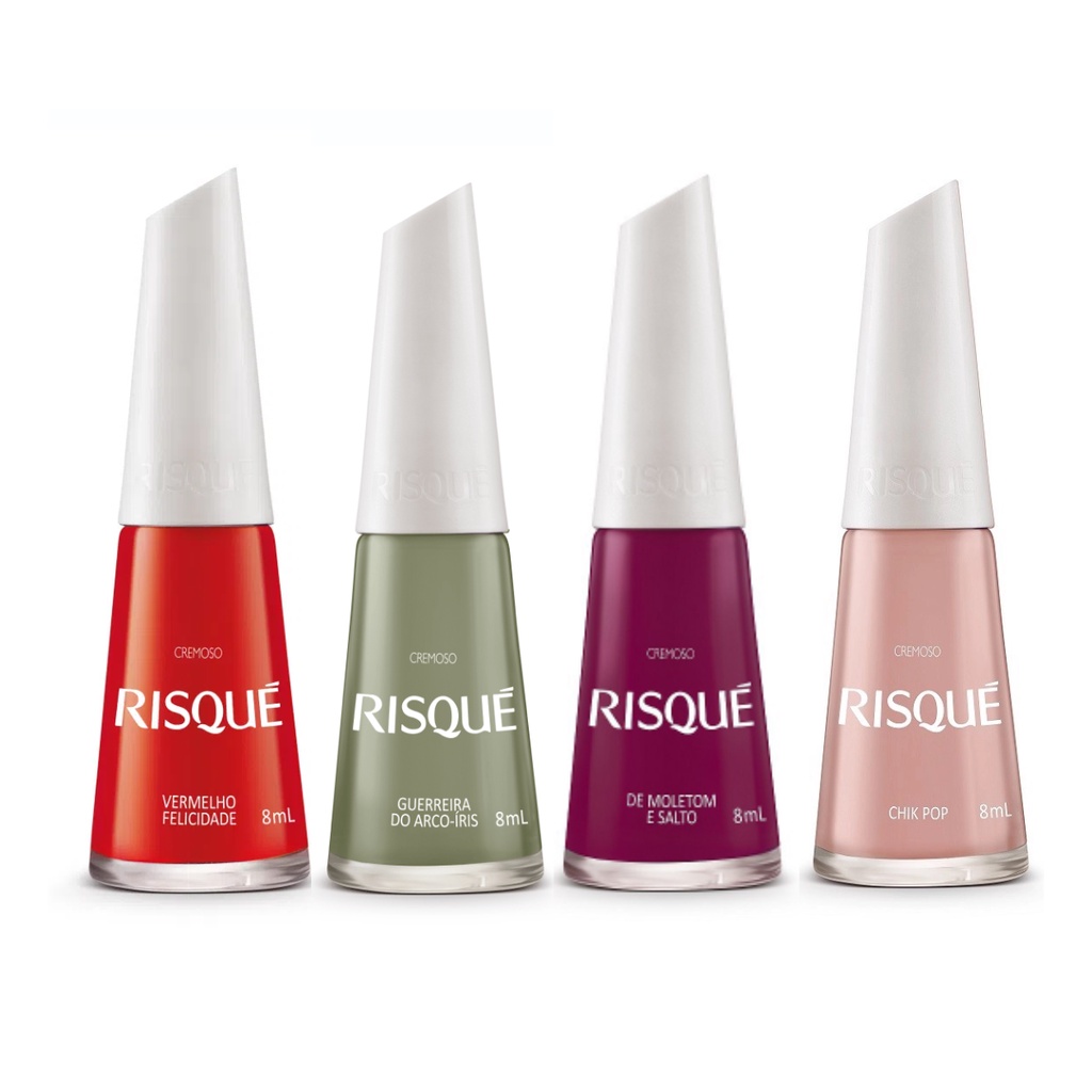 Nova Coleção Esmaltes Risque 2023 Novas Cores 4 Cores | Shopee Brasil