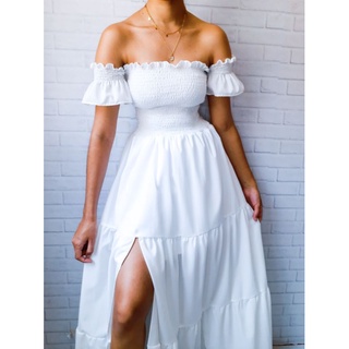 Vestido ciganinha branco de hot sale renda