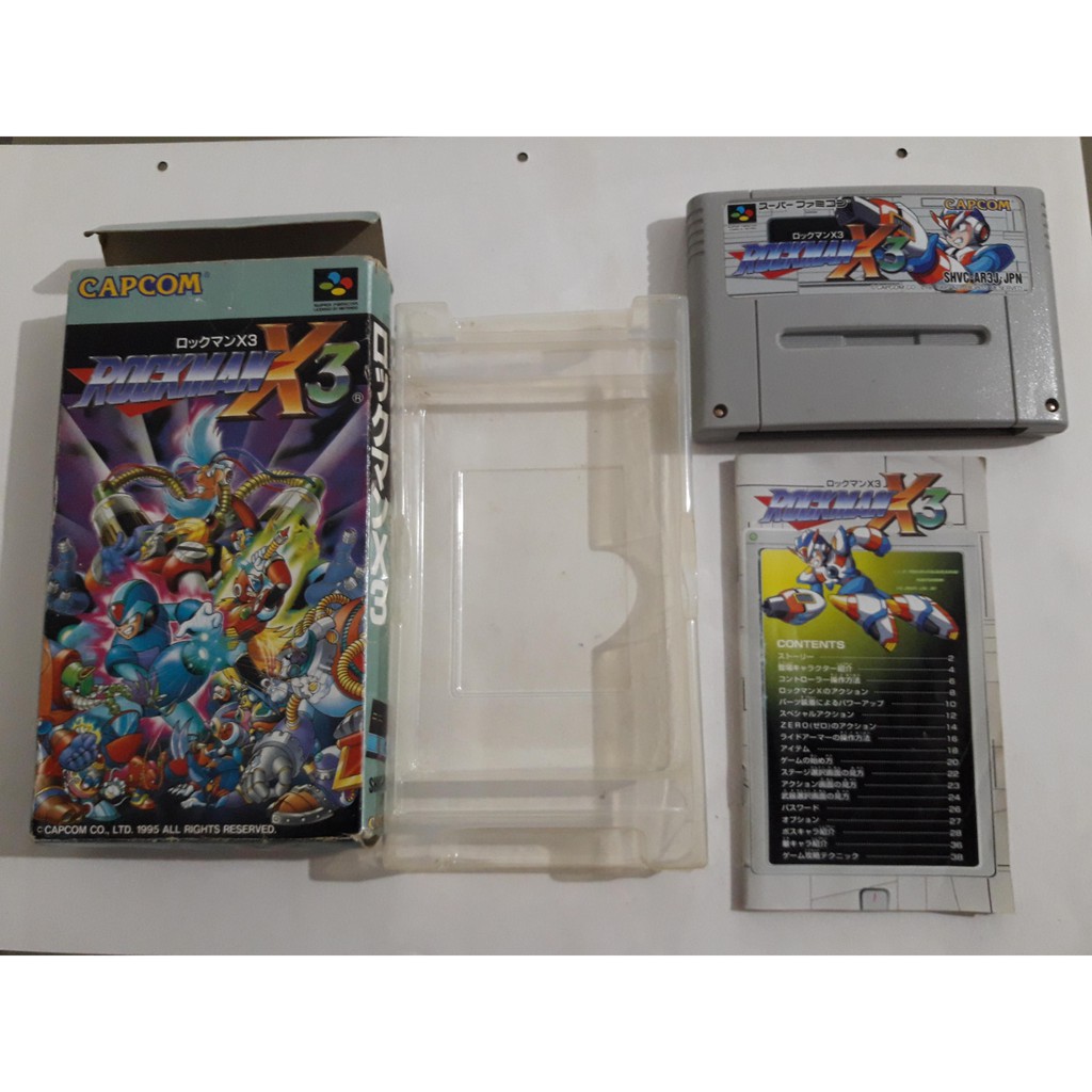 Rockman X3 Completa Caixa Super Famicom Original #1348