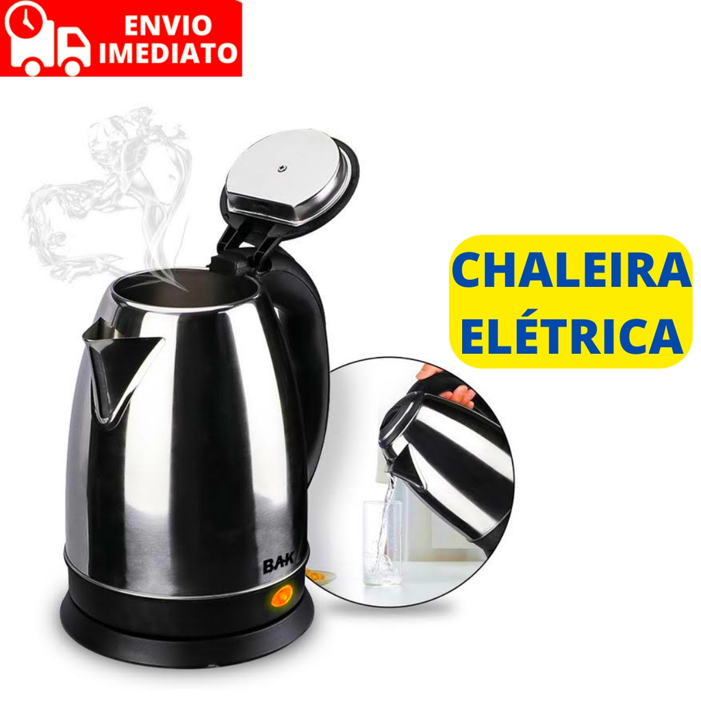 CHALEIRA ELETRICA TOPFREE INOX/BLACK 900W 1,8L 110V TOP110