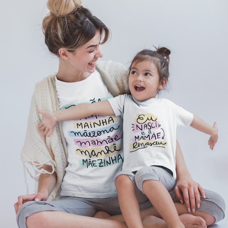 Camisetas personalizadas para mae best sale e filha