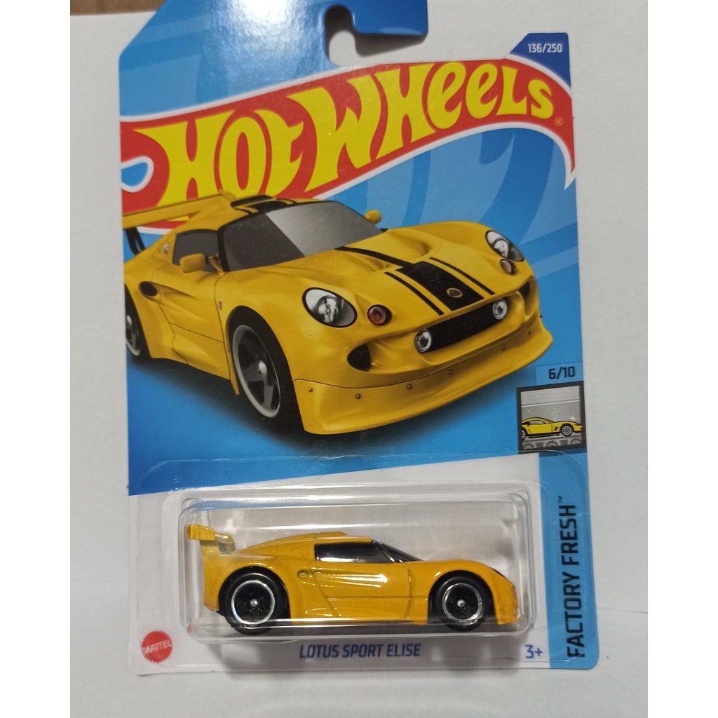 Hot Wheels 2004 Lotus Sport Elise Jaune - Variation Rare Roue Arrière