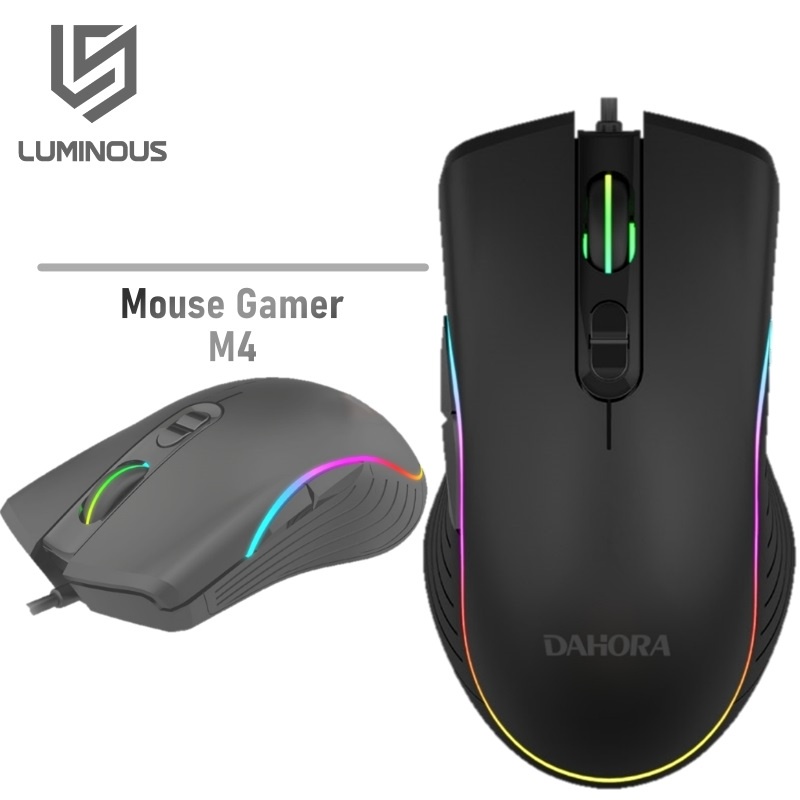 Mouse Gamer 6000 DPI Rgb 7 Botões Ajustável USB Jogos Gt-M4 MARCA DAHORA