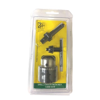 Mandril Rosca 1,5 a 13mm com Chave L Adaptador Furadeira