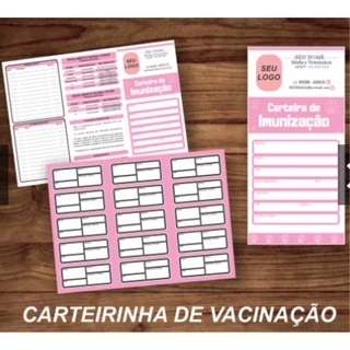 Carteirinha de Vacinação Pet 100un.