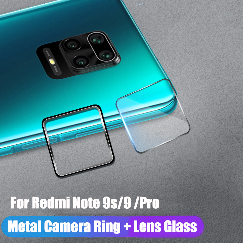 Camera Back Lens Metal Ring And Clear Tempered Glass Film