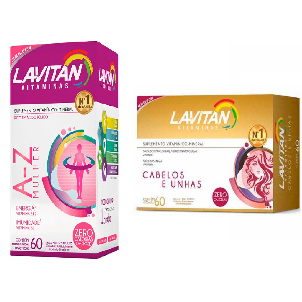 Kit Lavitan Hair Cabelos E Unhas Caps Lavitan A Z Mulher Caps