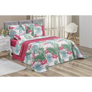 Cobre Leito Naturale Casal Padrao 3 Pcs Micropercal Flamingo
