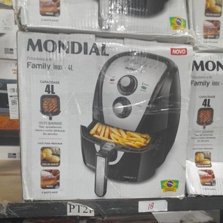 Fritadeira sem oleo mondial family inox 4L 220v nova