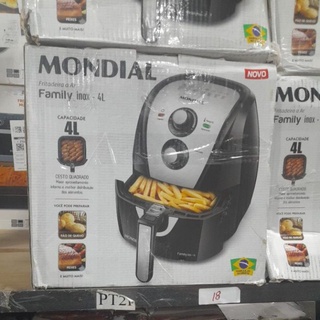 Fritadeira Elétrica Sem Óleo Mondial 4L Air Fryer AFN-40-BI Vermelho/Inox  1500W 220V - Carrefour - Carrefour