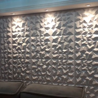 Kit 45 Placas decorativa parede revestimento 3D PVC para Sala Quarto