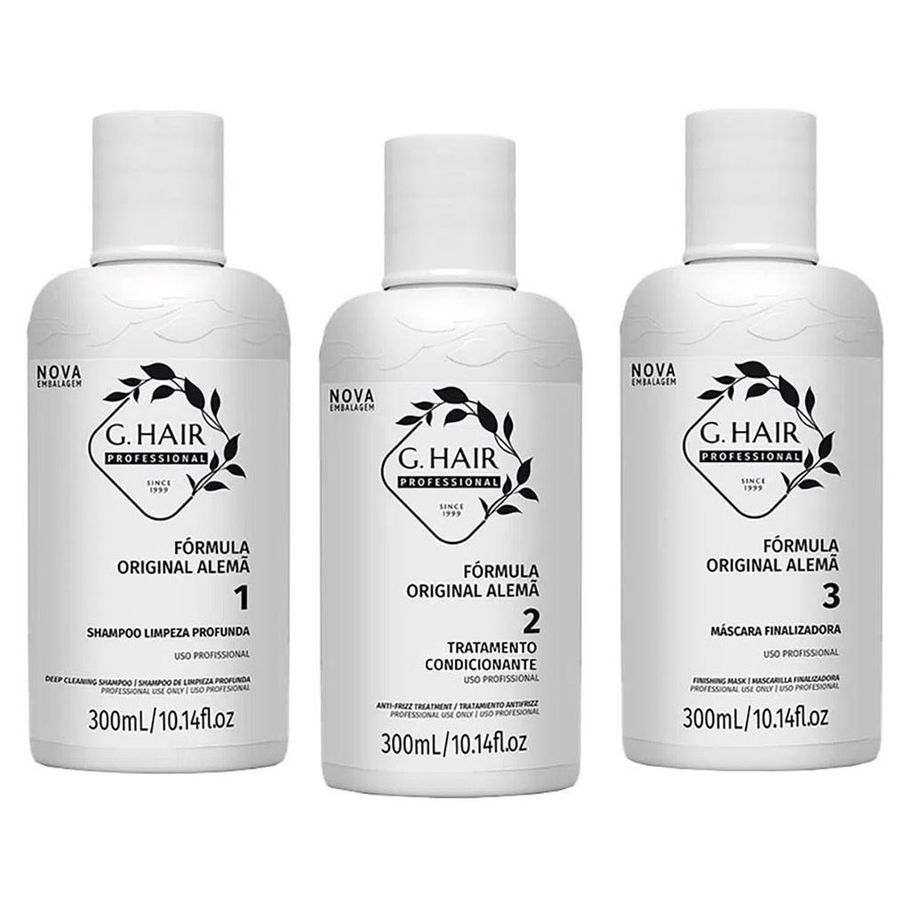 Kit Ghair Escova Progressiva Alemã Ghair 3 X 300ml Original | Shopee Brasil