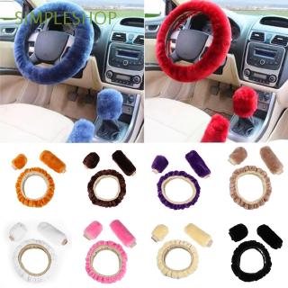 SIMPLESHOP 3Pcs/Set Peles Quentes Para Automóveis Tampa Do Volante Interior