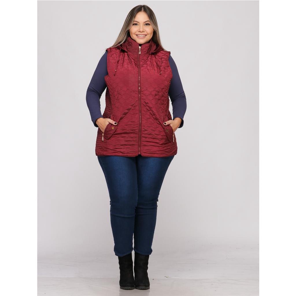 Colete matelassê store feminino plus size