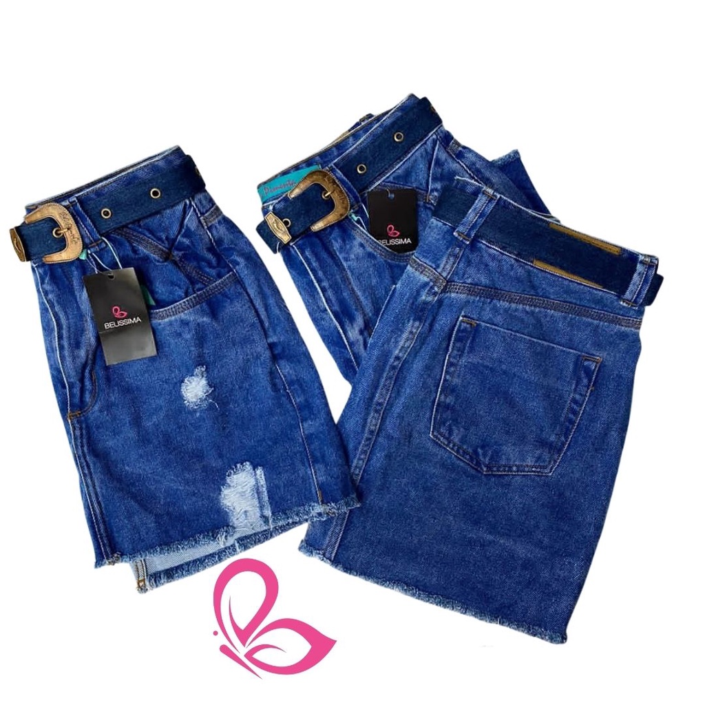 Saia sal store e pimenta jeans