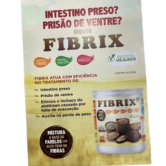 FIBRIX - Regulador Intestinal Vegano tradicional - 200g | Shopee Brasil