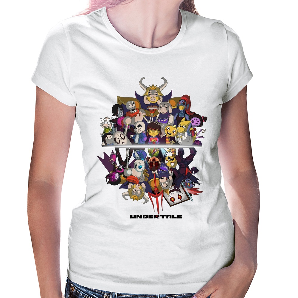 Camisa Camiseta Básica Unissex Skull Undertale