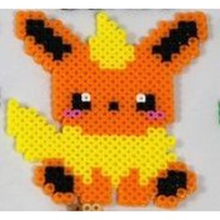 Evolução da Eevee (Pokémon) Ímã ou Chaveiro - Pixel Art/ Hama Beads