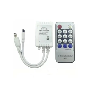 Dimmer Controle Remoto Infravermelho Sem Fio 12v 24v Para Fita Led Uma Cor Monocromática