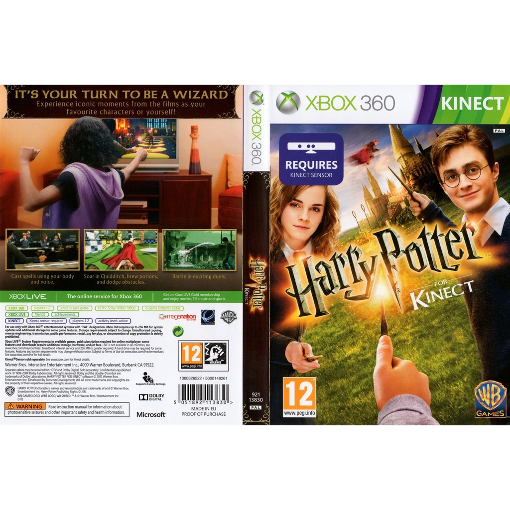 Harry potter kinnect (xbox 360) usado 360 jogar jogos para xbox 360 jogo de  vídeo famicom game console usado caixa de jogo - AliExpress