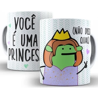 Caneca Meme Flork Princesa Namorada Amiga Irmã 325 Ml De Porcelana
