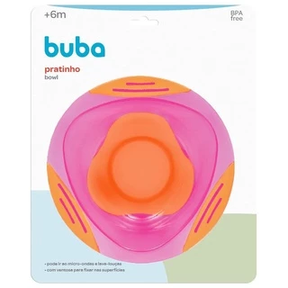 Prato Bowl Rosa com Ventosa 5808 - Buba