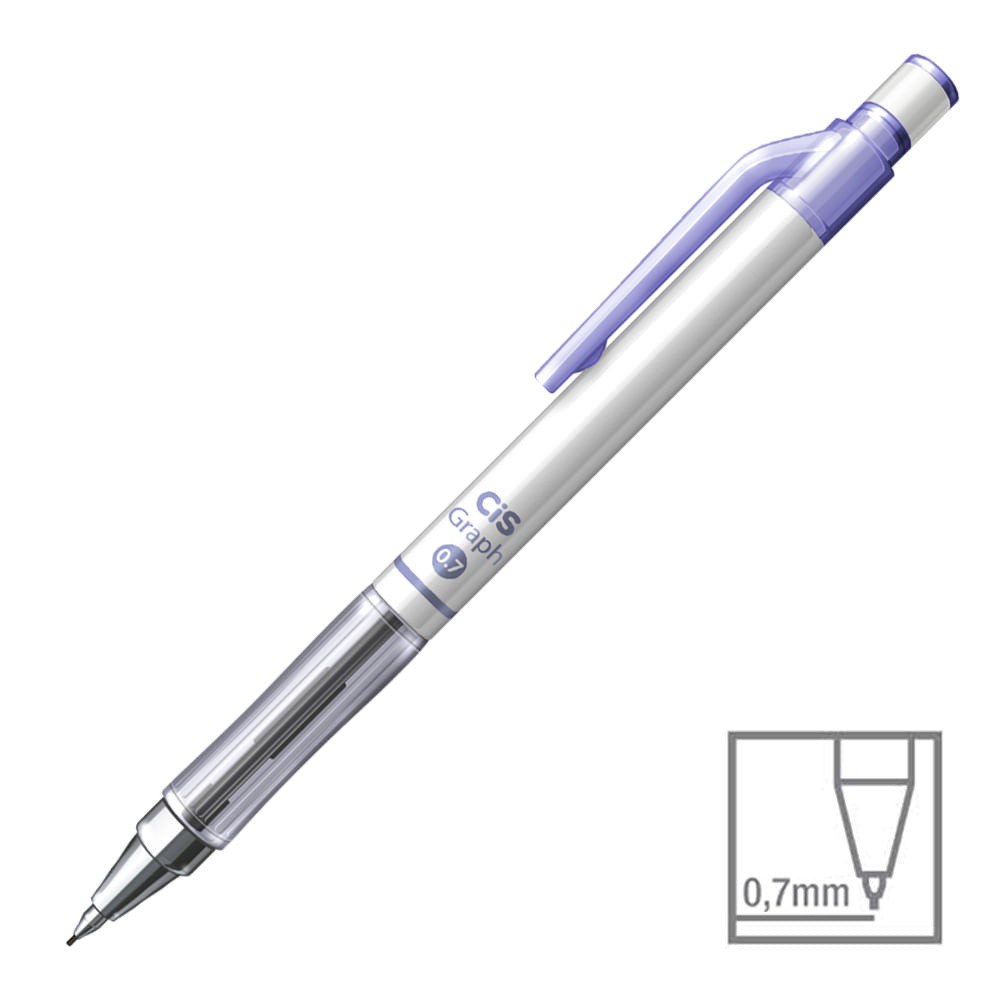 KIT 2 Lapiseira CIS GRAPH Roxa 0.7mm | Shopee Brasil