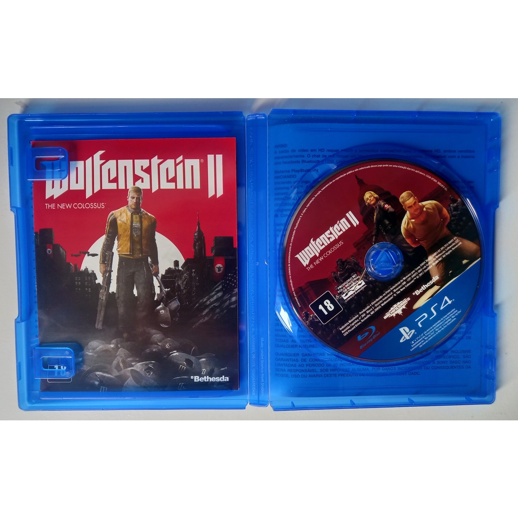 Jogo Wolfenstein II: The New Colossus PS4 Midia Fisica Novo Lacrado - Loja  de Vídeo Games Fortaleza EiNerdGames