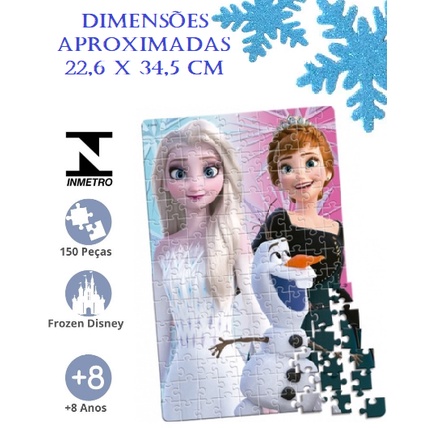 Quebra-cabeça 100 peças Frozen Disney - Viver Brincando