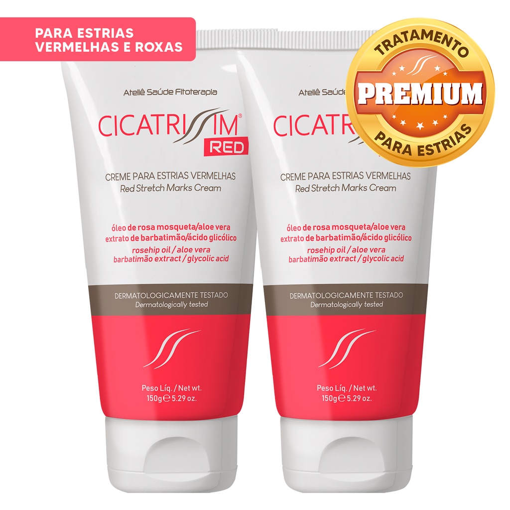Cicatrissim Red Kit com 2 unidades - Creme Específico para Estrias ...