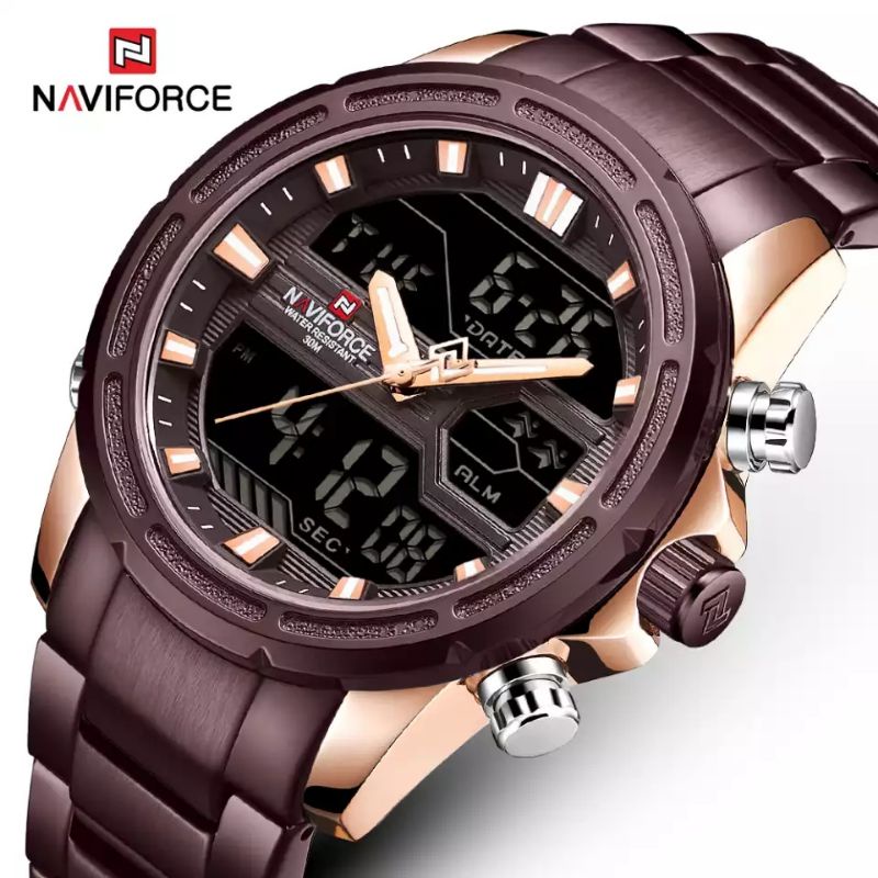 Rel Gio Masculino Naviforce Nf Militar Original Novo Pronta